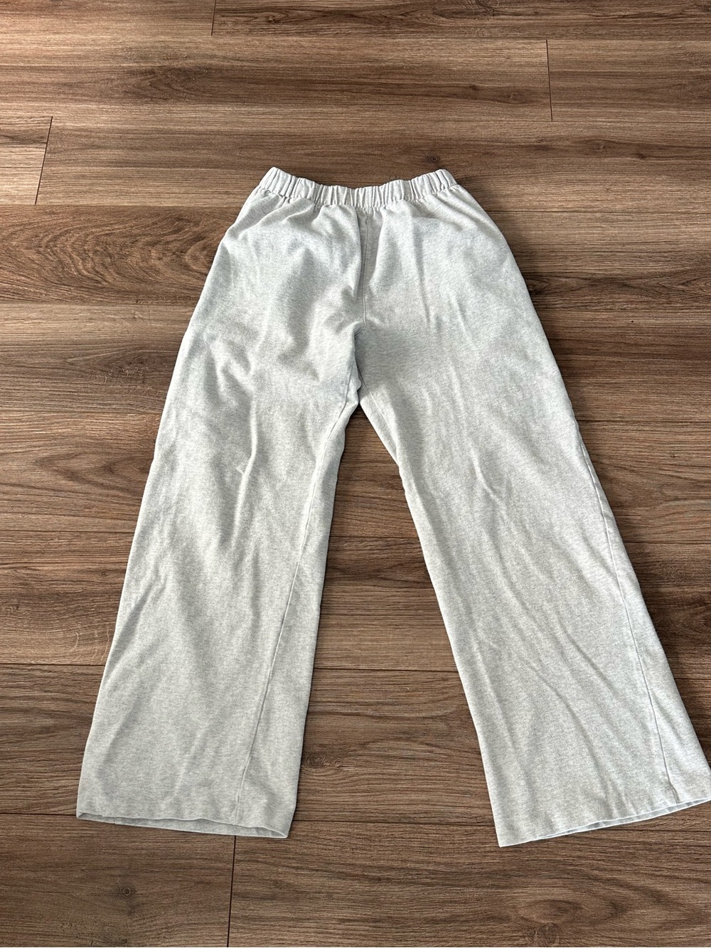 Brandy Melville Light Gray Wide-Leg Sweatpants